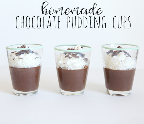 recipe | HOMEMADE chocolate pudding cups